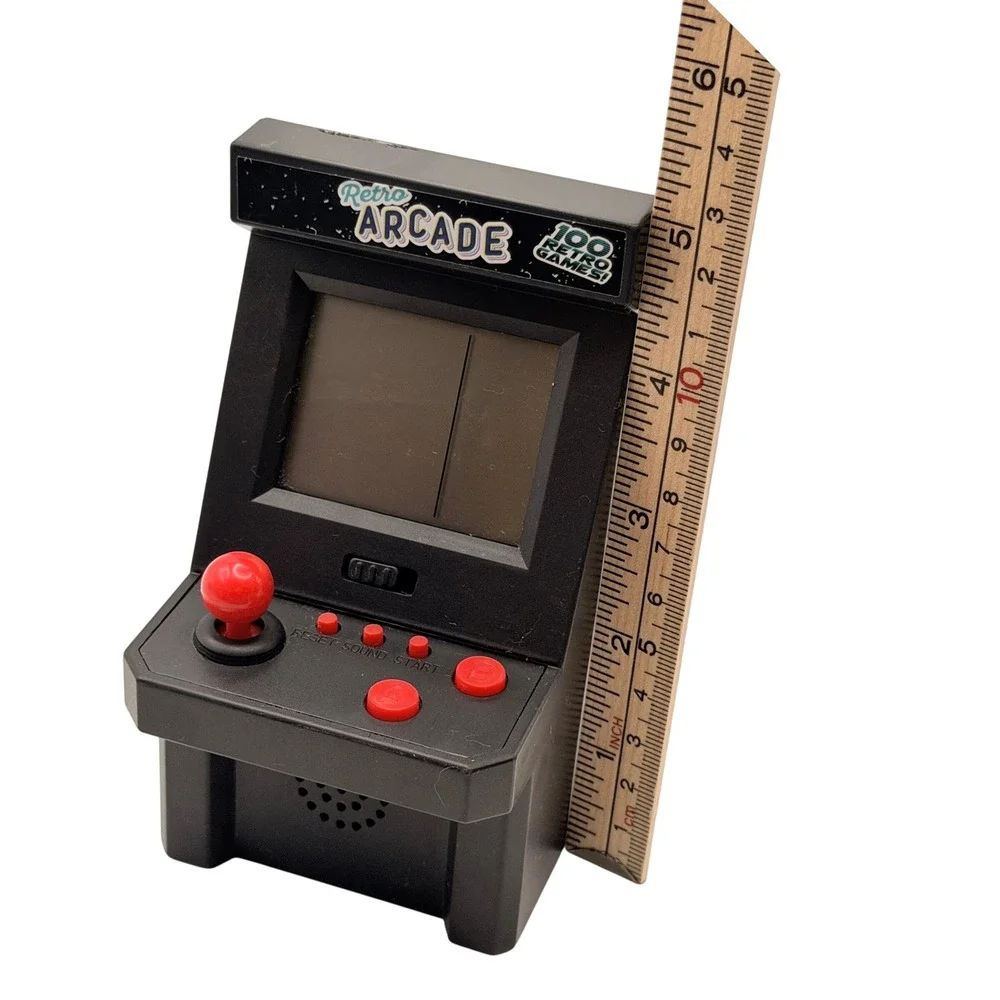 Retro Arcade Mini Handheld Console 100 Retro Games Black Red Portable Video Game